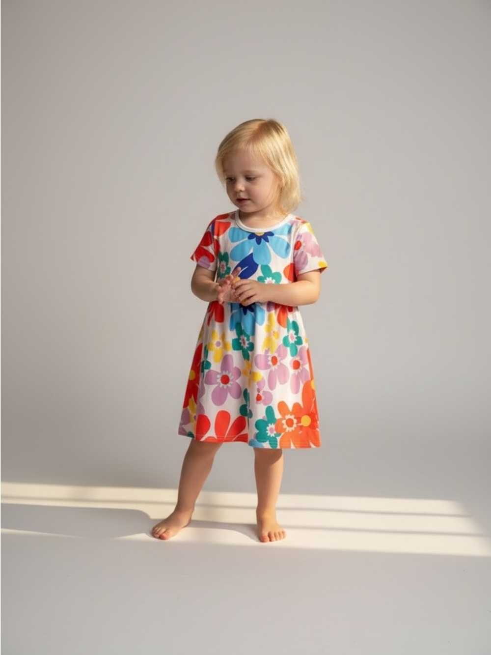 Girls' Multicolor Floral Dress